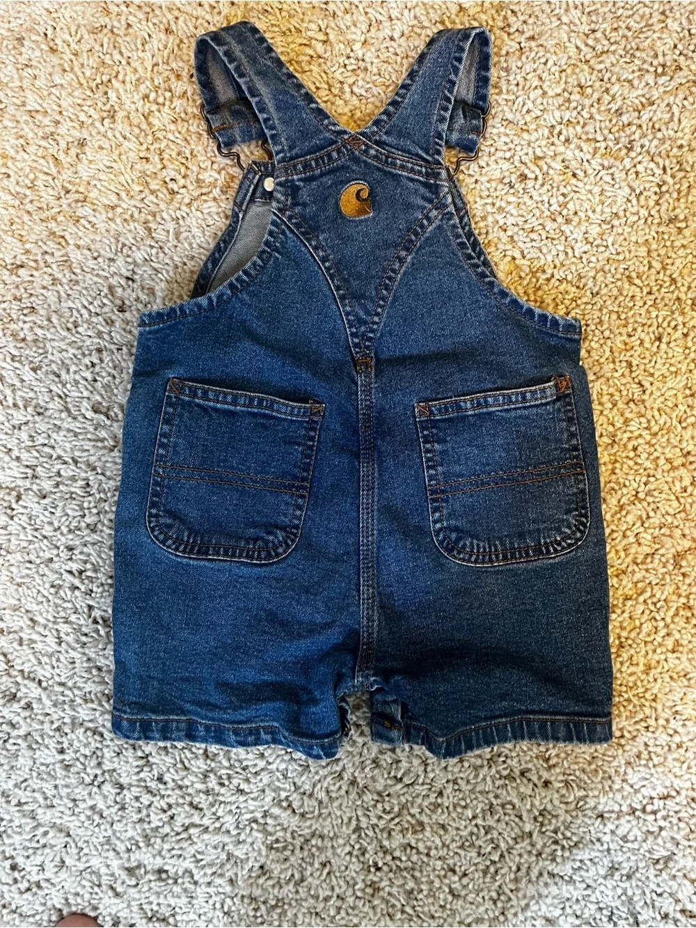 Carhartt bundle: Brown Long-Sleeve onsie and Jean overall shorts